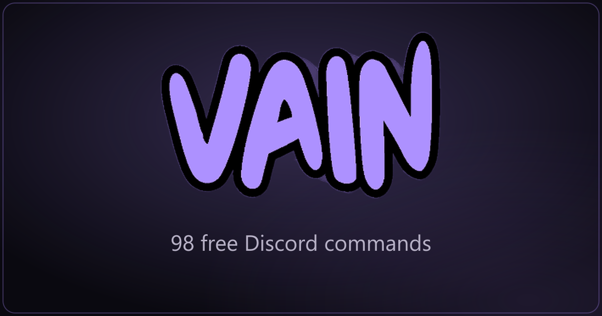 Vain project preview
